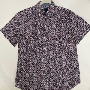 J.Crew short sleeve flowered Casual Button Down Shirt